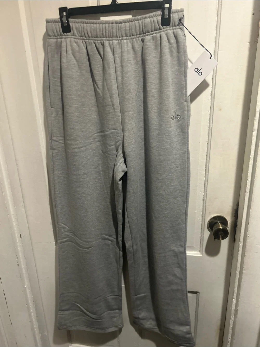 ALO Yoga Kids Light Gray Pull-On Sweatpants